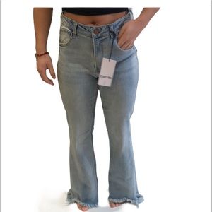 NWT! C’EST  TOI Black Label high rise flare Jean size 11 NEW!